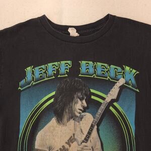 Jeff Beck Band Crew Neck Short Sleeve Graphic Shirt Mens Size Medium M Black